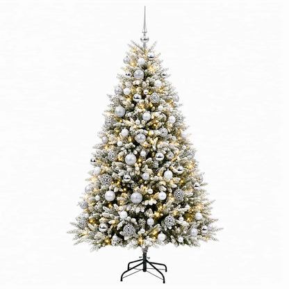 vidaXL Artificial Christmas Tree with Bauble 210 cm 300 LEDs 4