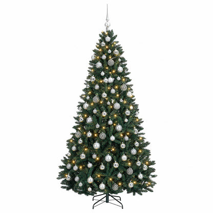 vidaXL Artificial Christmas Tree Dark Green with Bauble 240 cm 4