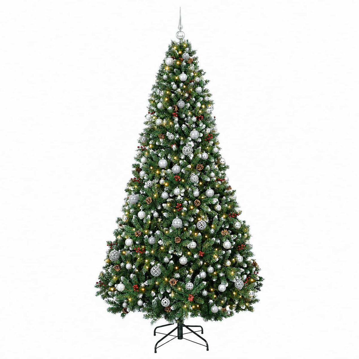 vidaXL Artificial Christmas Tree Green with Bauble 180 cm 300 LEDs 4