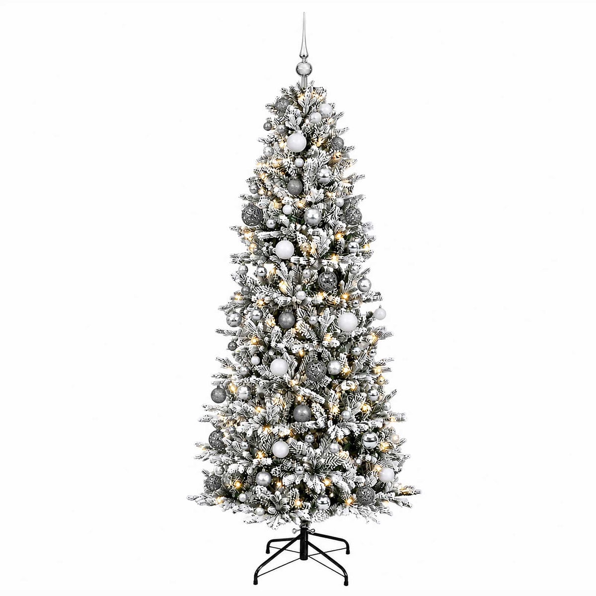 vidaXL Artificial Christmas Tree with Bauble 180 cm 300 LEDs 4