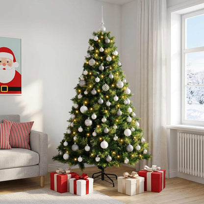 vidaXL Artificial Christmas Tree with Bauble 240 cm 300 LEDs 3