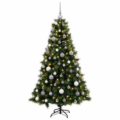 vidaXL Artificial Christmas Tree with Bauble 240 cm 300 LEDs 4