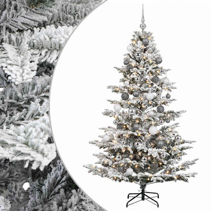 vidaXL Artificial Christmas Tree with Bauble 180 cm 300 LEDs 2