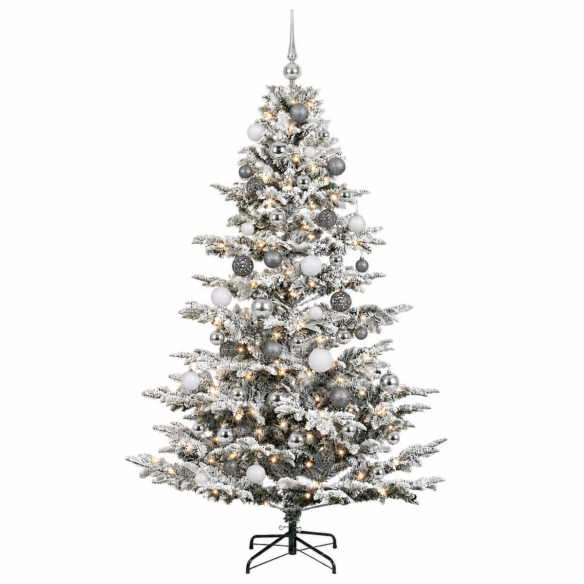 vidaXL Artificial Christmas Tree with Bauble 180 cm 300 LEDs 4