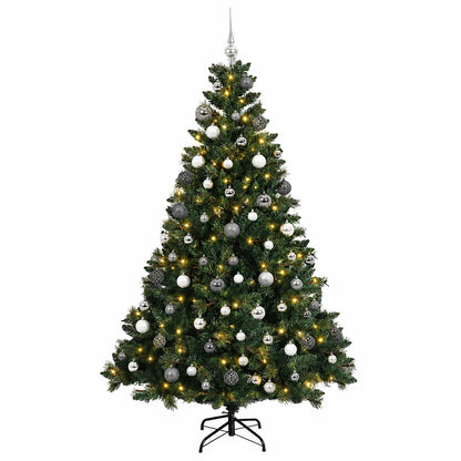 vidaXL Artificial Christmas Tree with Bauble 240 cm 300 LEDs 4