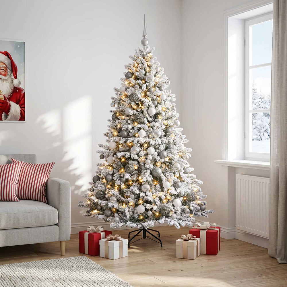 vidaXL Artificial Christmas Tree with Bauble 180 cm 300 LEDs