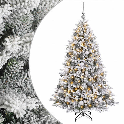 vidaXL Artificial Christmas Tree with Bauble 180 cm 300 LEDs 2