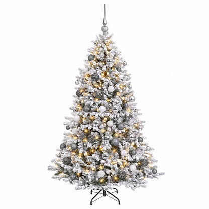 vidaXL Artificial Christmas Tree with Bauble 210 cm 300 LEDs 4