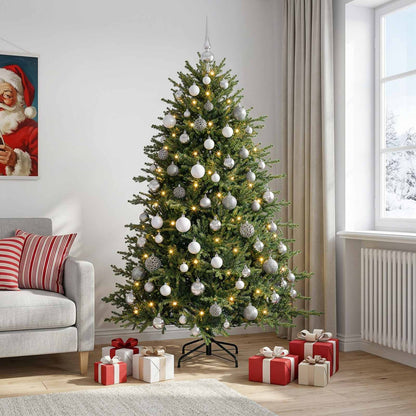 vidaXL Artificial Christmas Tree with Bauble 240 cm 300 LEDs 3