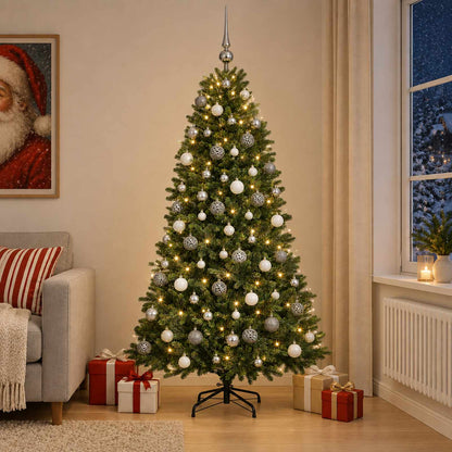 vidaXL Artificial Christmas Tree with Bauble 240 cm 300 LEDs 3