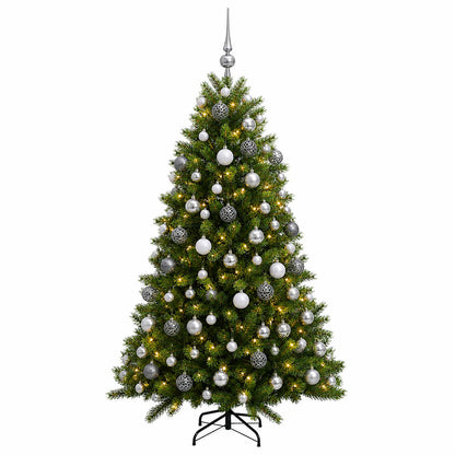 vidaXL Artificial Christmas Tree with Bauble 240 cm 300 LEDs 4