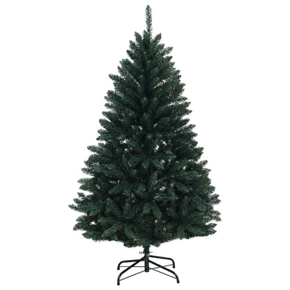 Artificial Christmas Tree with Bauble 180 cm Dark Green Ø 90 x 180 cm with 300 LEDs&white/grey balls
