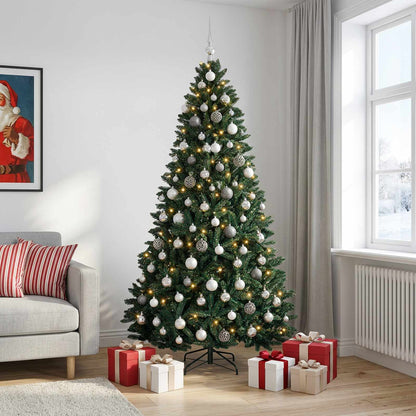 vidaXL Artificial Christmas Tree Dark Green with Bauble 210 cm 3
