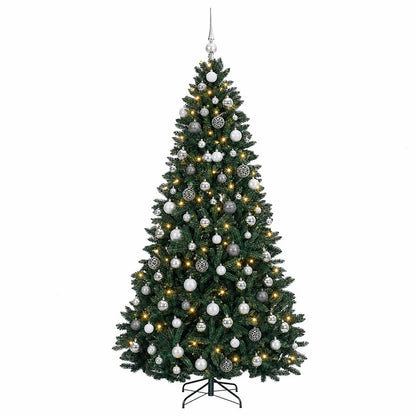 vidaXL Artificial Christmas Tree Dark Green with Bauble 210 cm 4
