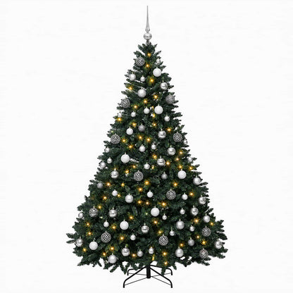 vidaXL Artificial Christmas Tree Dark Green with Bauble 240 cm 4