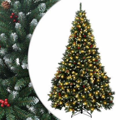 Artificial Christmas Tree Green with Bauble 300 cm 600 LEDs Green with frosted tips Ø 177 x 300 cm with 300 LEDs