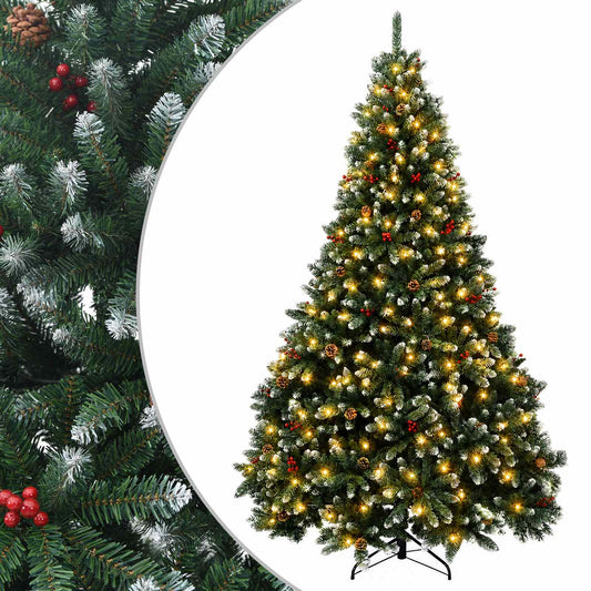 Artificial Christmas Tree Green with Bauble 300 cm 600 LEDs Green with frosted tips Ø 177 x 300 cm with 300 LEDs