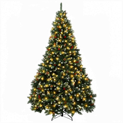 vidaXL Artificial Hinged Christmas Tree 300 cm 600 LEDs Warm White 4