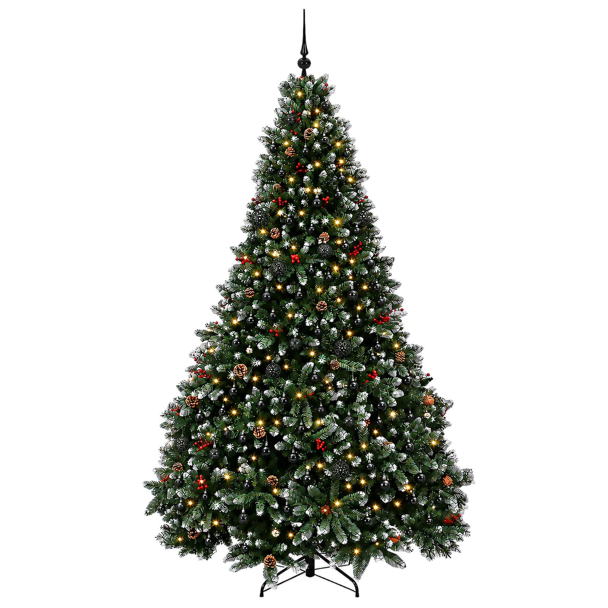 vidaXL Artificial Christmas Tree Green with Bauble 300 cm 600 LEDs 4