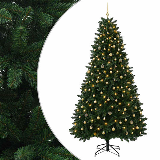 vidaXL Artificial Christmas Tree Mid-green with Bauble 300 cm 600 LEDs 2