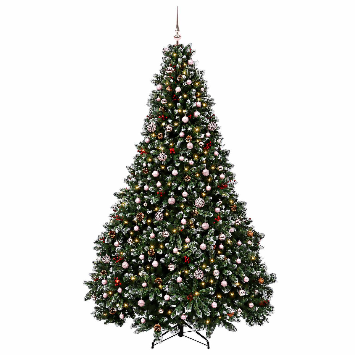 vidaXL Artificial Christmas Tree Green with Bauble 300 cm 600 LEDs 4