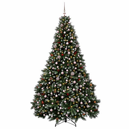 vidaXL Artificial Christmas Tree Green with Bauble 300 cm 600 LEDs 4