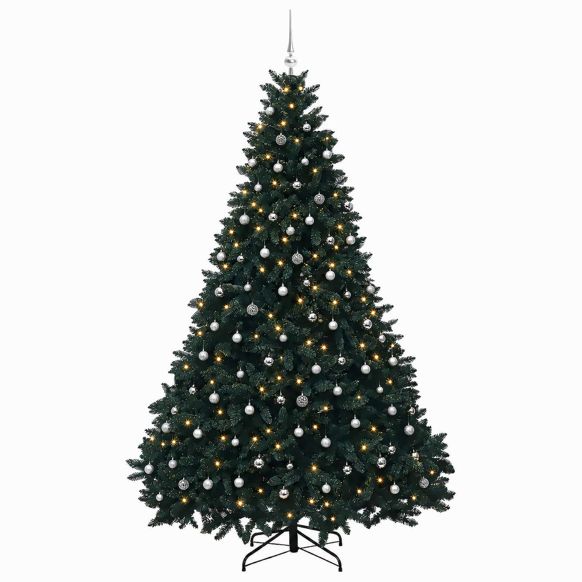 vidaXL Artificial Christmas Tree Dark Green with Bauble 300 cm 4