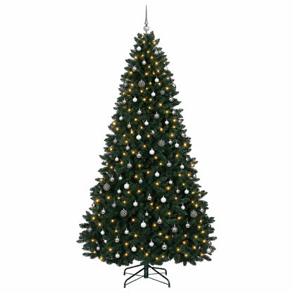 vidaXL Artificial Christmas Tree Dark Green with Bauble 270 cm 4