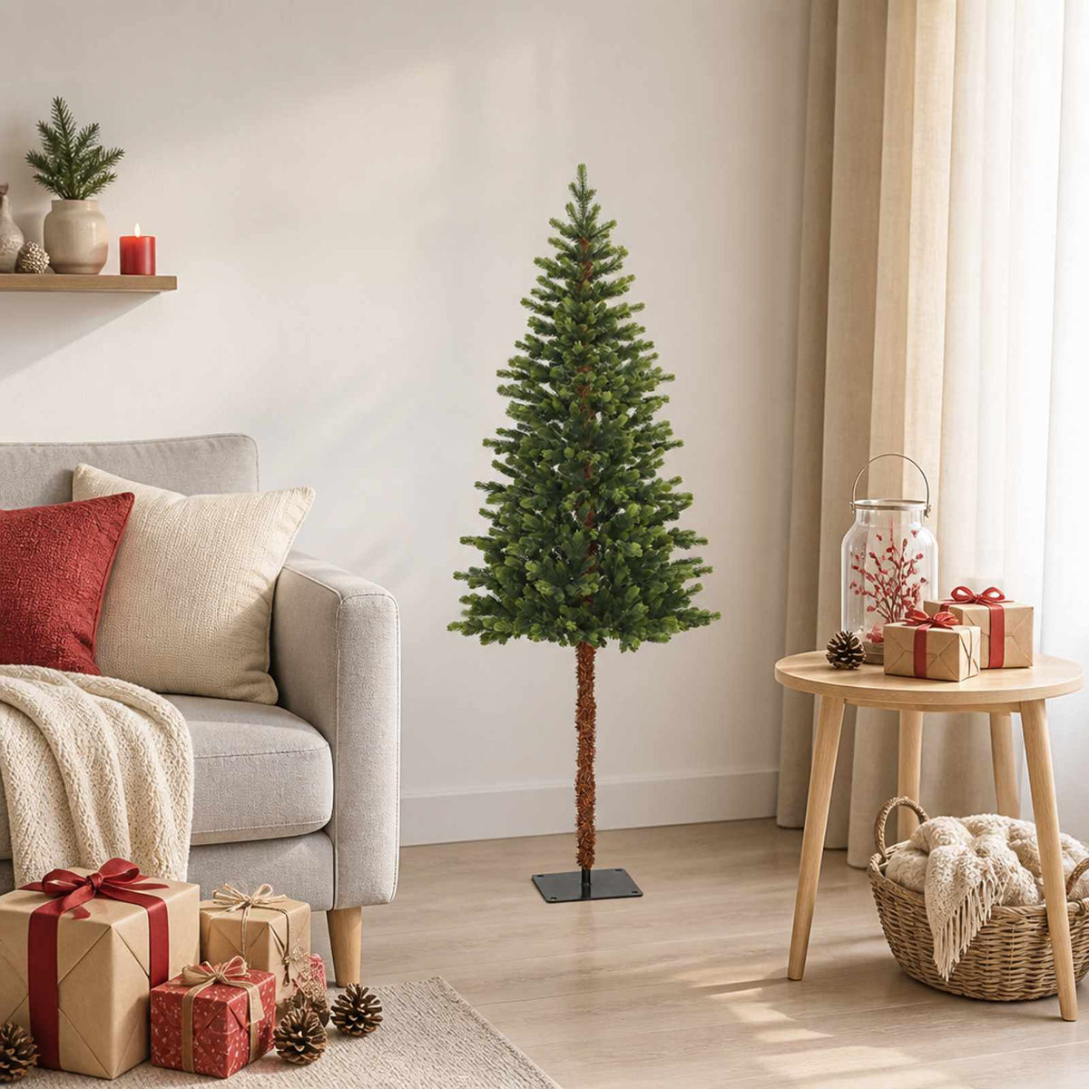 vidaXL Artificial Hinged Christmas Tree 150 cm PVC and Metal Green 1