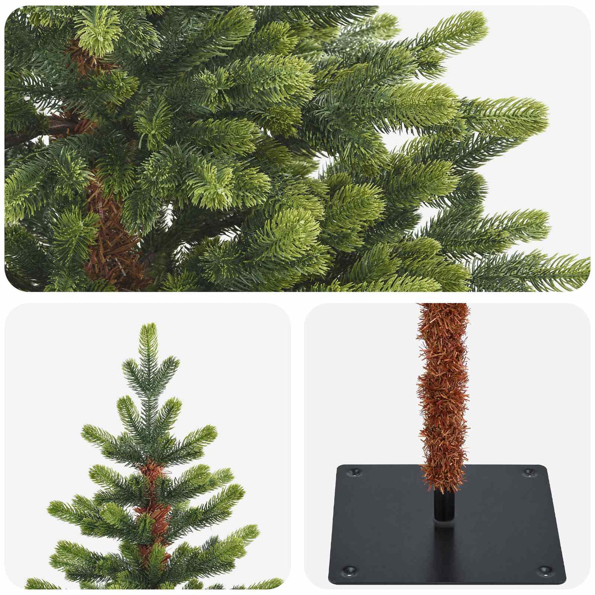 vidaXL Artificial Hinged Christmas Tree 150 cm PVC and Metal Green 4