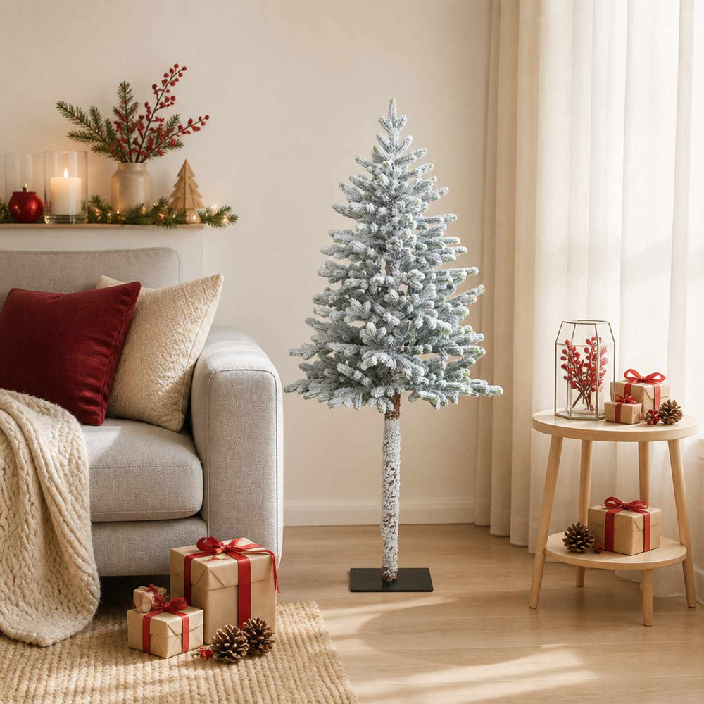 vidaXL Artificial Hinged Christmas Tree 150 cm PVC and Metal