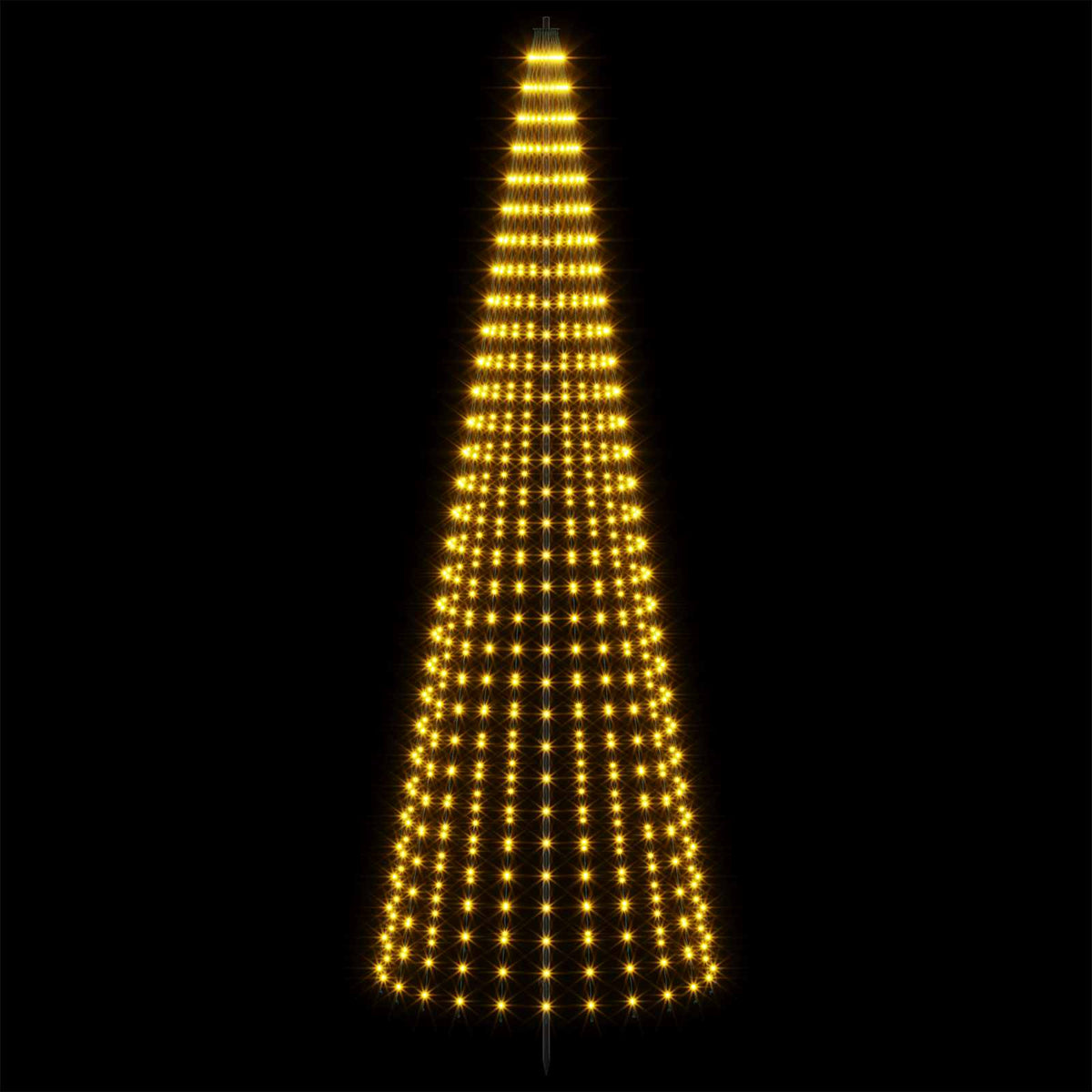 LED Christmas Tree EKENAS 270 LEDs Warm White Steel 285 cm