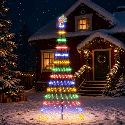 LED Christmas Tree EKENAS 230 LEDs Steel Multicolour 250 cm