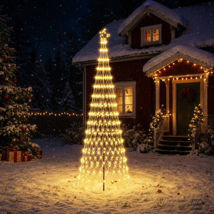 LED Christmas Tree EKENAS 230 LEDs Steel Warm white 300 cm