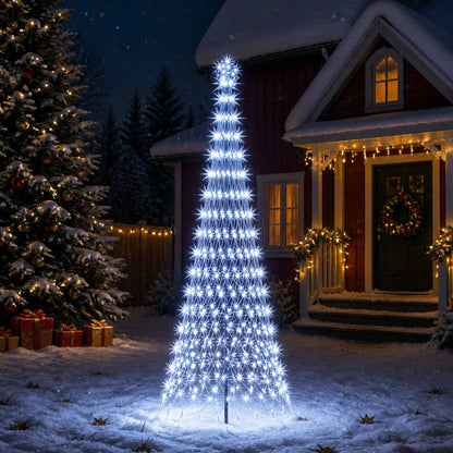 LED Christmas Tree EKENAS 230 LEDs Steel Cold white 300 cm