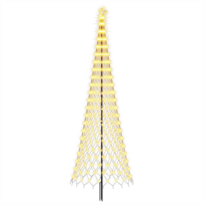 vidaXL LED Christmas Tree EKENAS 400 cm 450 LEDs Warm White Steel 2