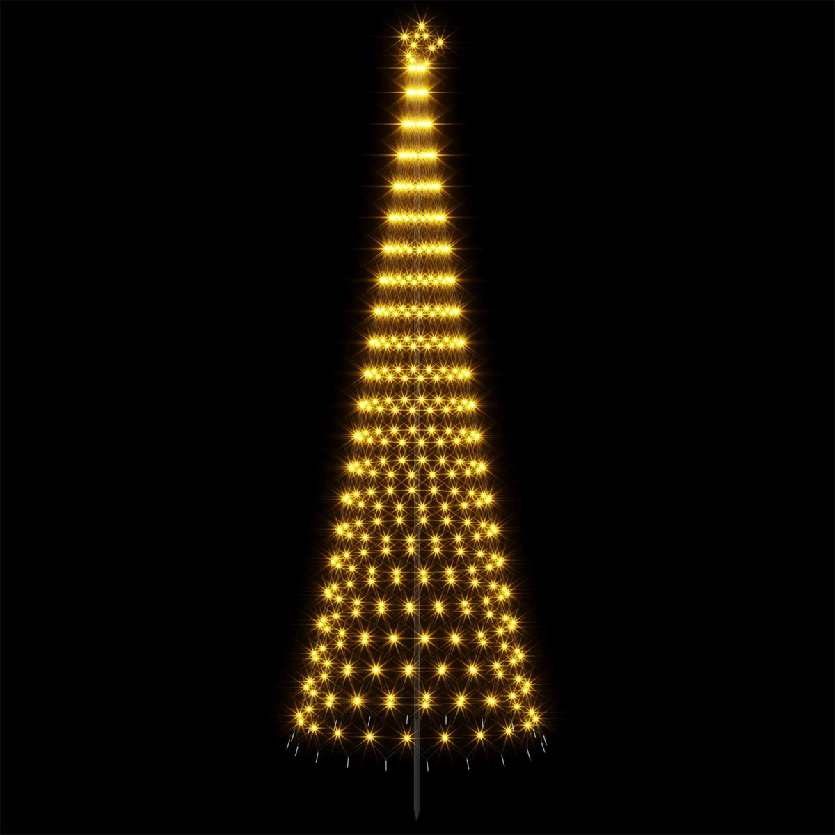 vidaXL LED Christmas Tree EKENAS 400 cm 450 LEDs Warm White Steel 3