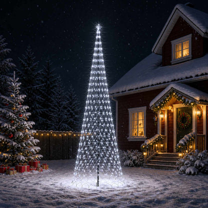 LED Christmas Tree EKENAS 230 LEDs Steel Cold white 500 cm