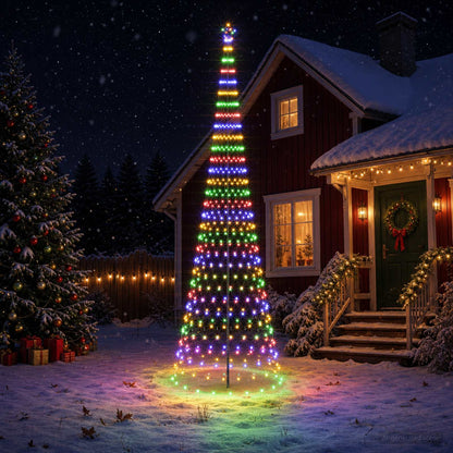 LED Christmas Tree EKENAS 230 LEDs Steel Multicolour 500 cm