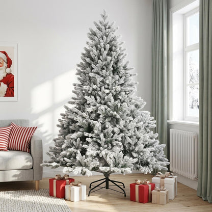 Artificial Christmas Tree with Bauble 300 LEDs Green and White Height 240 cm without LED