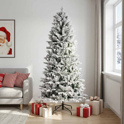 Artificial Christmas Tree with Bauble 300 LEDs Green and White Height 210 cm without LED