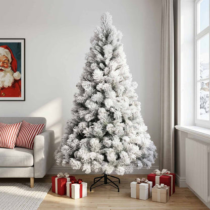 Artificial Christmas Tree with Bauble 300 LEDs Green and White 240 cm without LED