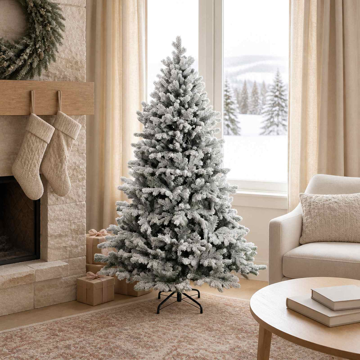 Artificial Christmas Tree with Bauble 150 LEDs Green and White 120 cm without LED