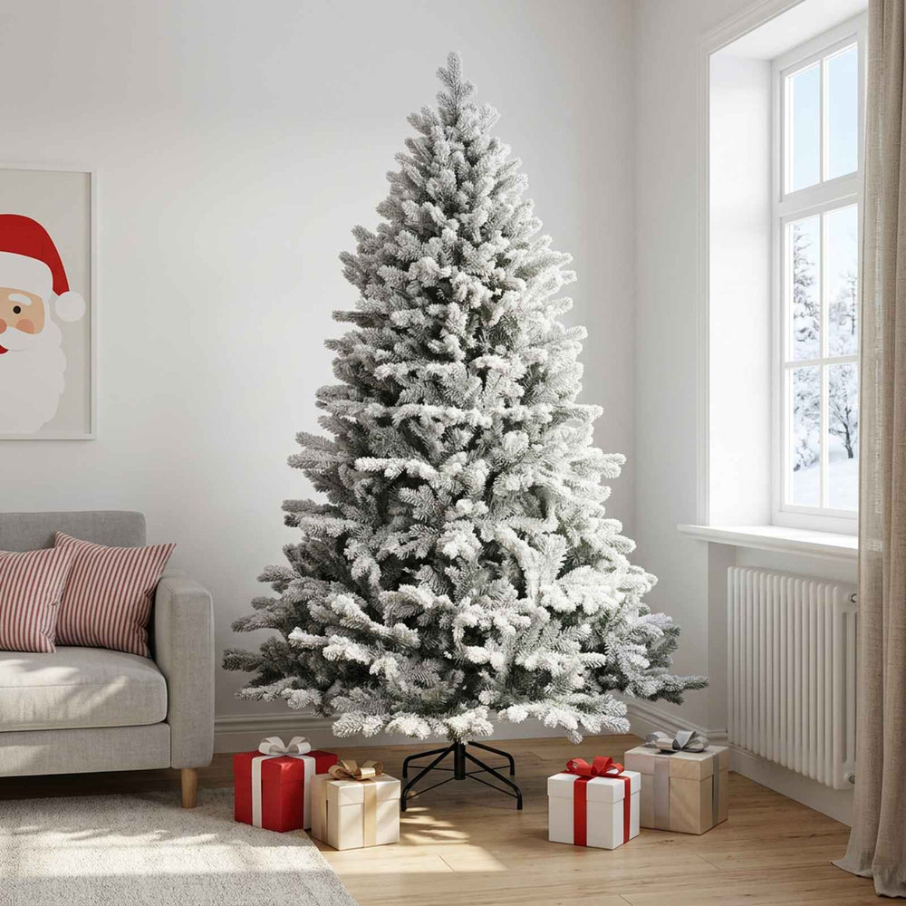 vidaXL Artificial Hinged Christmas Tree 240 cm PVC and Metal