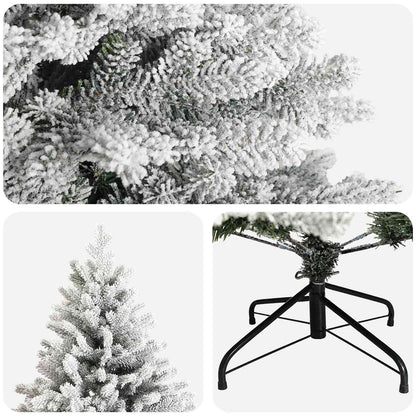 vidaXL Artificial Hinged Christmas Tree 240 cm PVC and Metal 4