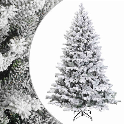 Artificial Christmas Tree with Bauble 300 LEDs Green and white 240 cm without LED