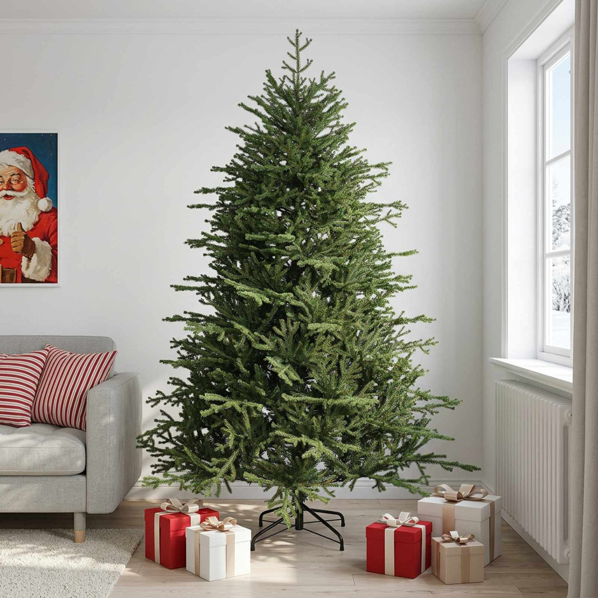 Artificial Christmas Tree with Bauble 300 LEDs 210 cm without LED
