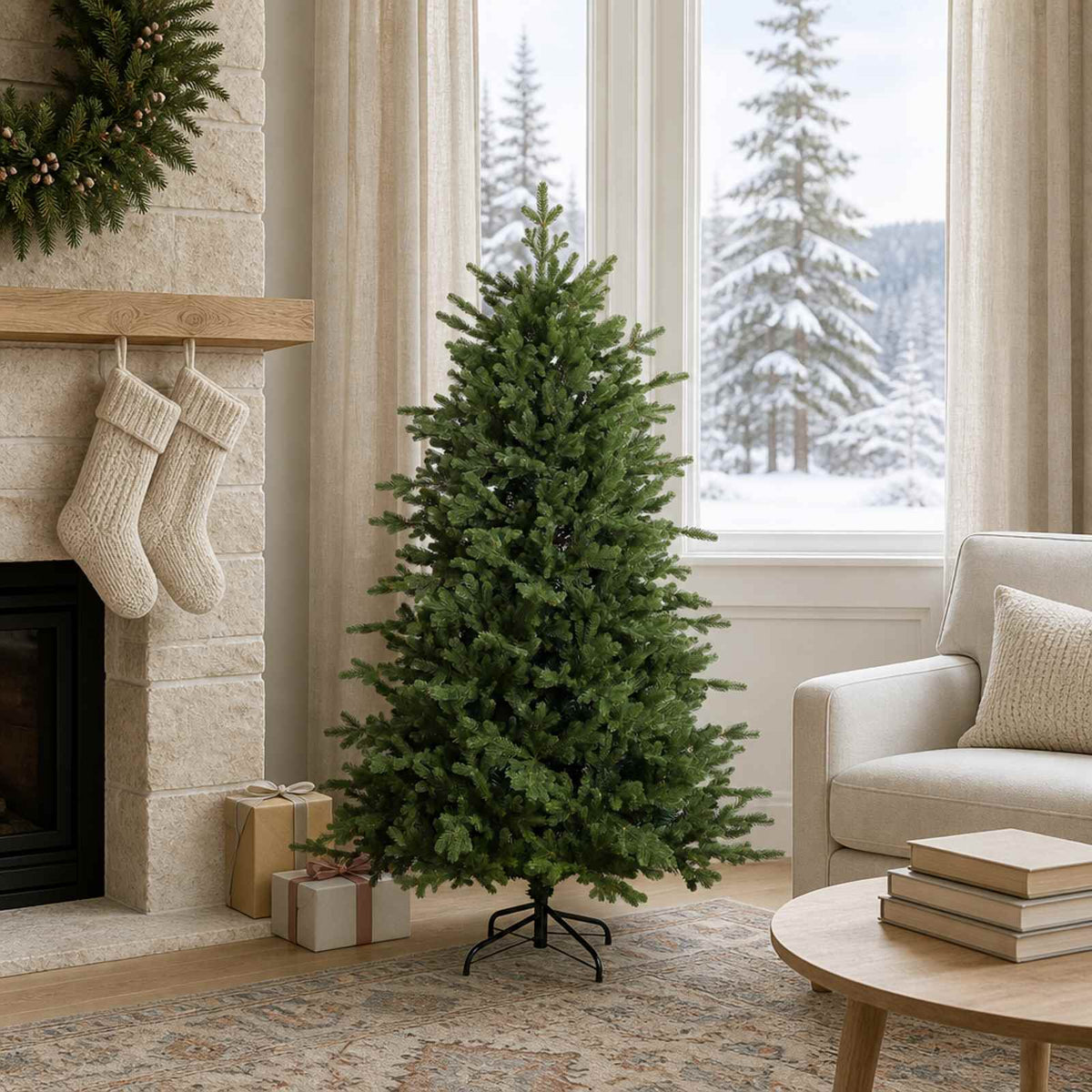 Artificial Christmas Tree with Bauble 150 LEDs 150 cm without LED
