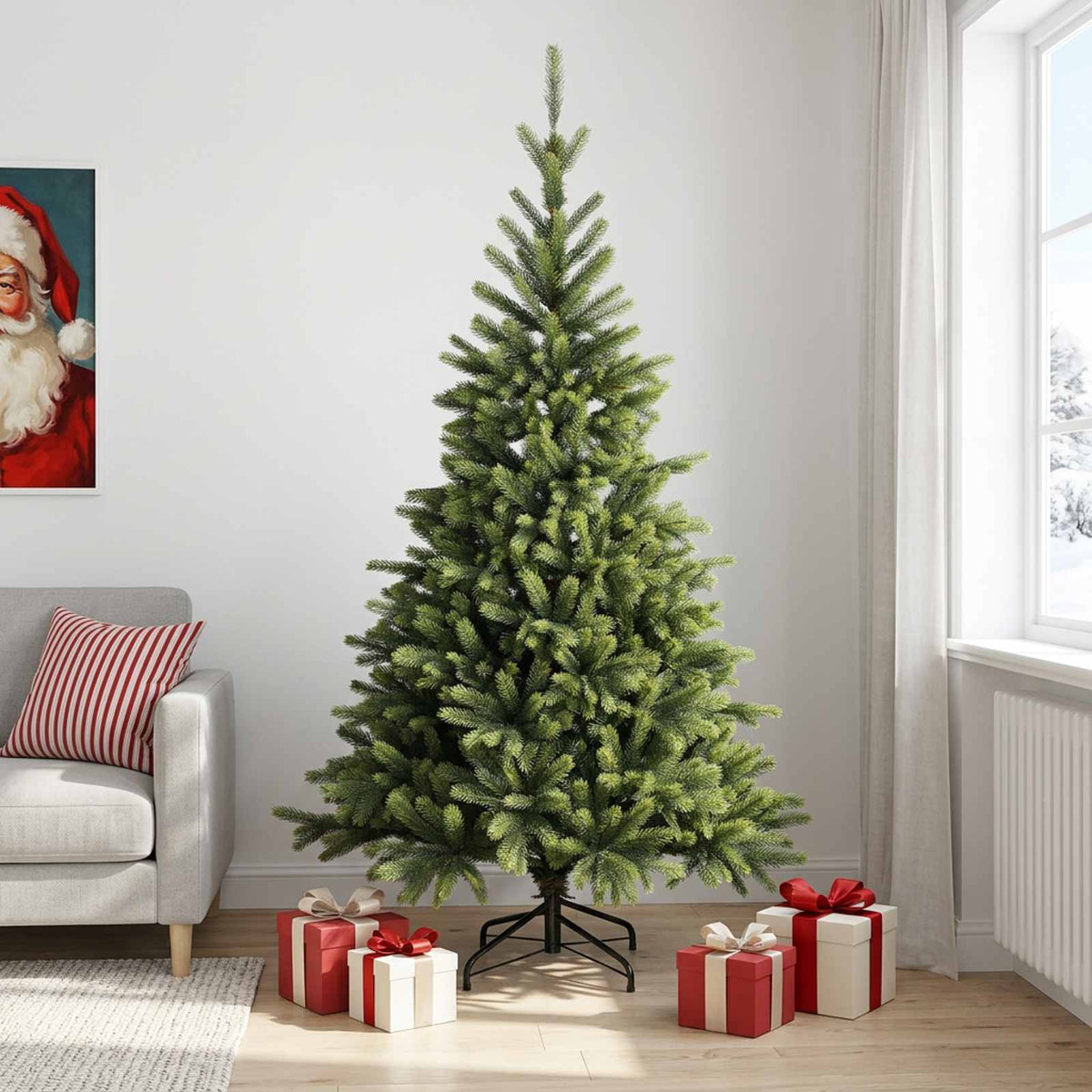 Artificial Christmas Tree with Bauble 300 LEDs 240 cm without LED