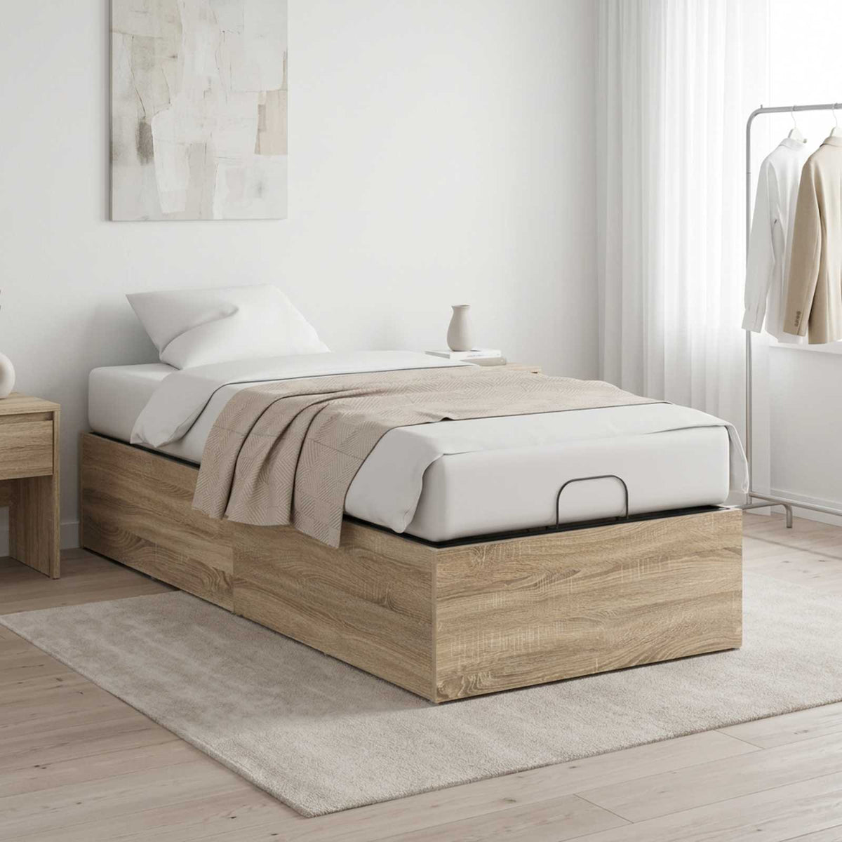 Bed Surround for Adjustable Bed Base 80 x 200 cm Sonoma oak